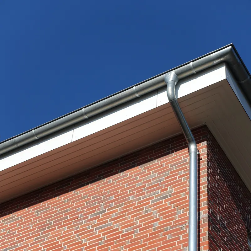 New uPVC guttering and fascia on a house